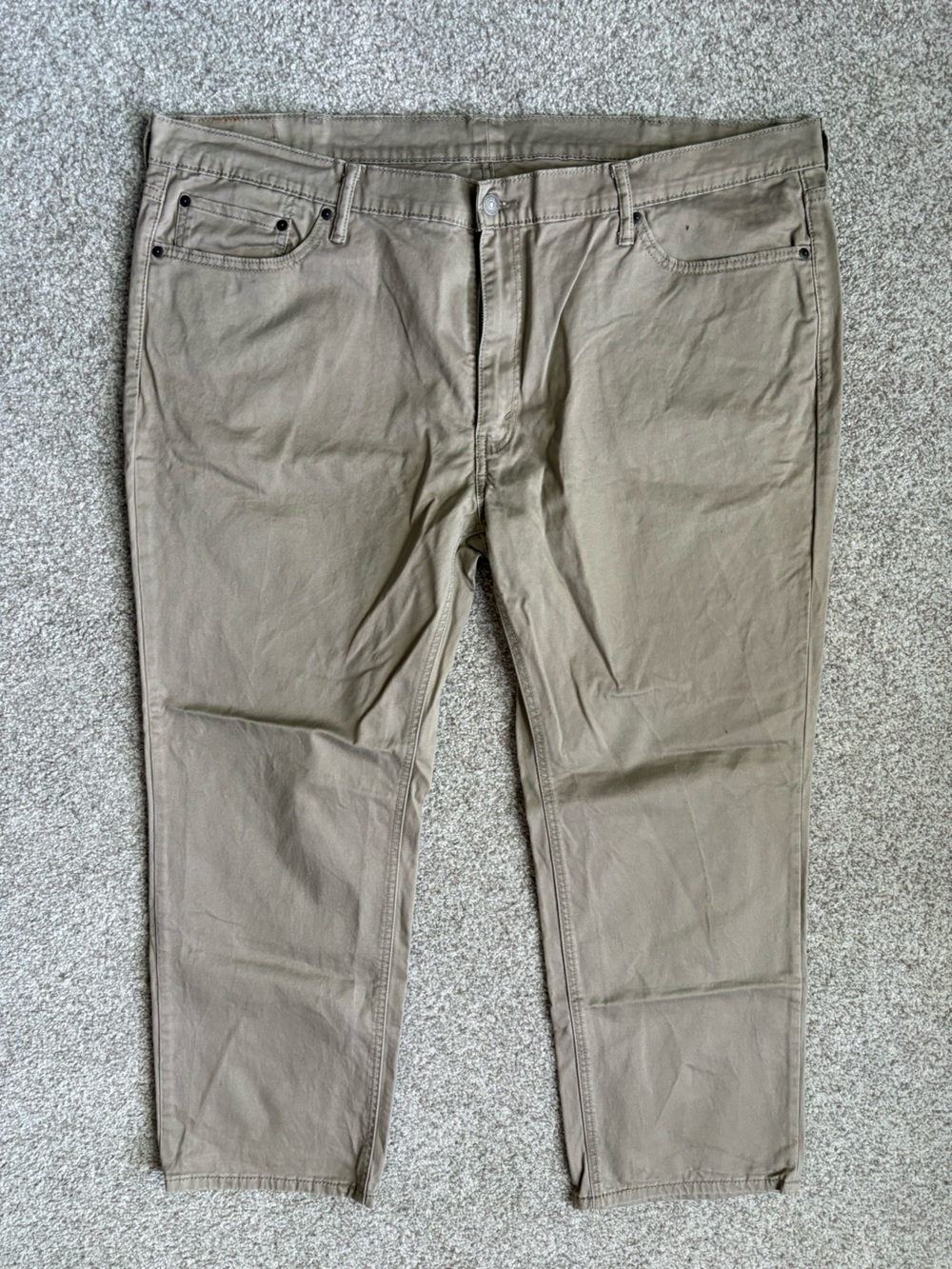 Men's Khaki Straight-Fit Chinos - Tan